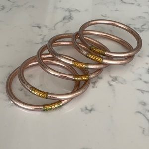 Budhagirl CHAMPAGNE ALL WEATHER BANGLES - SERENITY PRAYER
